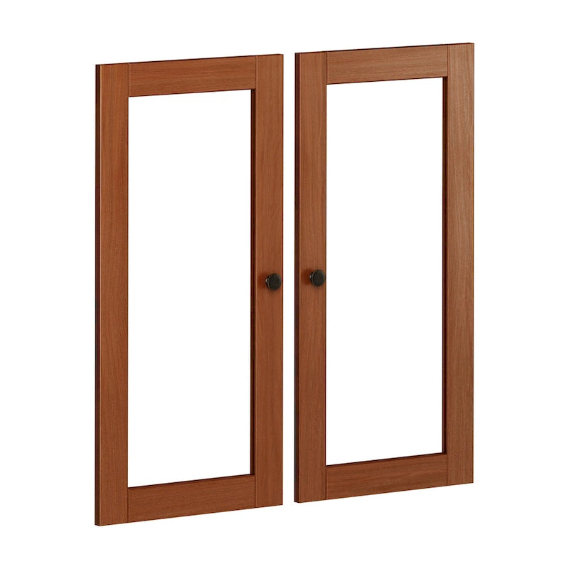 100% Solid Wood Modular Kitchen Pantry Double Door Kit - Set of 2