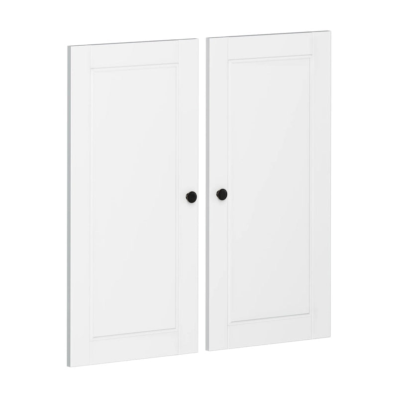 100% Solid Wood Modular Kitchen Pantry Double Door Kit - Set of 2