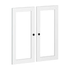 100% Solid Wood Modular Kitchen Pantry Double Door Kit - Set of 2