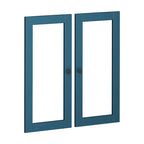 100% Solid Wood Modular Kitchen Pantry Double Door Kit - Set of 2