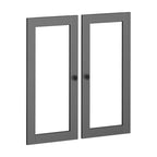 100% Solid Wood Modular Kitchen Pantry Double Door Kit - Set of 2