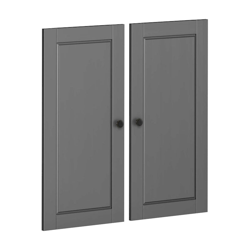 100% Solid Wood Modular Kitchen Pantry Double Door Kit - Set of 2