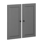 100% Solid Wood Modular Kitchen Pantry Double Door Kit - Set of 2