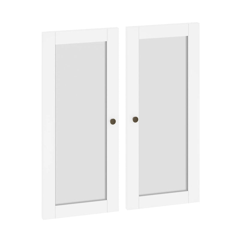 100% Solid Wood Modular Kitchen Pantry Double Door Kit - Set of 2