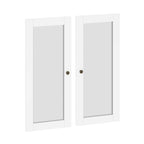 100% Solid Wood Modular Kitchen Pantry Double Door Kit - Set of 2