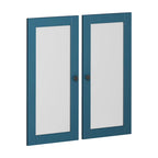 100% Solid Wood Modular Kitchen Pantry Double Door Kit - Set of 2