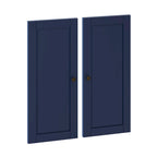 100% Solid Wood Modular Kitchen Pantry Double Door Kit - Set of 2