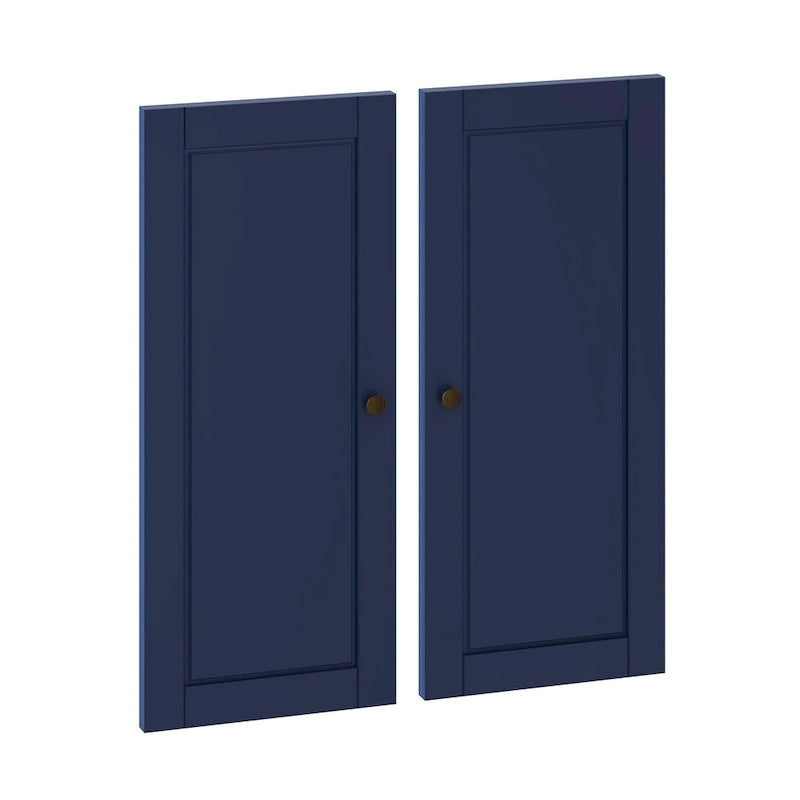 100% Solid Wood Modular Kitchen Pantry Double Door Kit - Set of 2