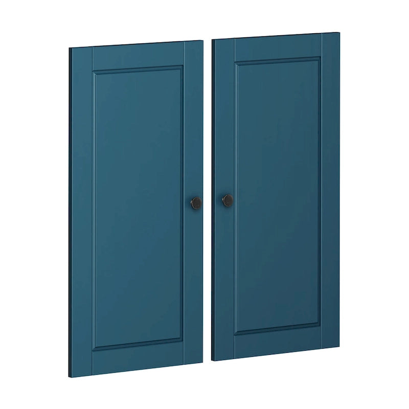 100% Solid Wood Modular Kitchen Pantry Double Door Kit - Set of 2