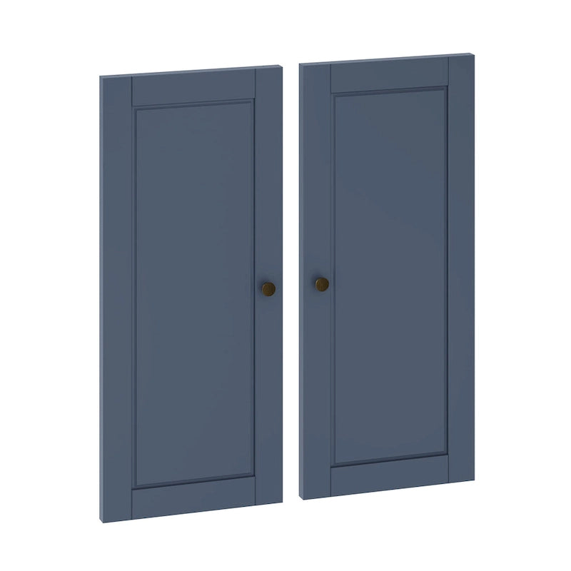 100% Solid Wood Modular Kitchen Pantry Double Door Kit - Set of 2