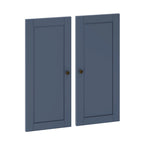 100% Solid Wood Modular Kitchen Pantry Double Door Kit - Set of 2