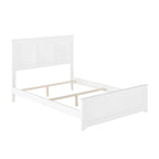 Full Foundation Bed with Matching Footboard in White