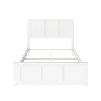 Full Foundation Bed with Matching Footboard in White
