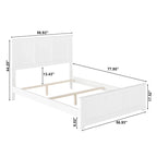 Full Foundation Bed with Matching Footboard in White