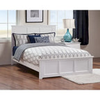 Full Foundation Bed with Matching Footboard in White