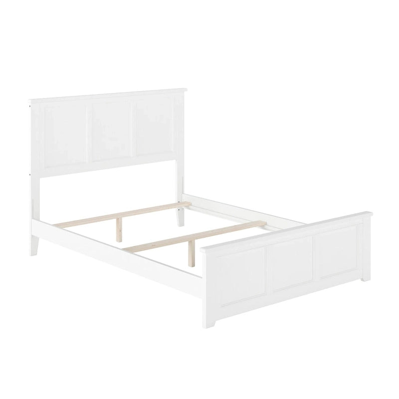 Full Foundation Bed with Matching Footboard in White