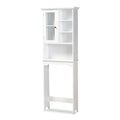 Campbell White Finished Wood Over the Toilet Bathroom Storage Cabinet