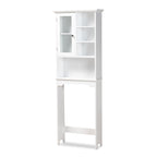 Campbell White Finished Wood Over the Toilet Bathroom Storage Cabinet