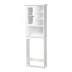 Campbell White Finished Wood Over the Toilet Bathroom Storage Cabinet