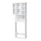 Campbell White Finished Wood Over the Toilet Bathroom Storage Cabinet