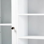 Campbell White Finished Wood Over the Toilet Bathroom Storage Cabinet