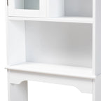 Campbell White Finished Wood Over the Toilet Bathroom Storage Cabinet
