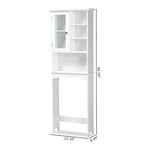 Campbell White Finished Wood Over the Toilet Bathroom Storage Cabinet