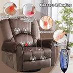 Swivel Rocker Recliners Rocking Swivel Recliner Chair With Massage And Heat With Side Pockets