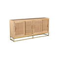 Natural Cane 4 Sliding Door Sideboard