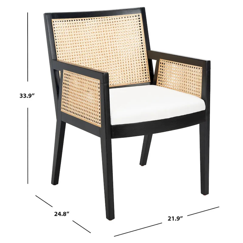 Lupita Rattan Dining Chair - 21.9 W x 24.8 L x 33.9 H - 22Wx25Dx34H