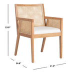 Lupita Rattan Dining Chair - 21.9 W x 24.8 L x 33.9 H - 22Wx25Dx34H