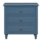 Modern Nightstand with 3 Drawers