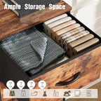 Storage Drawers Dresser with 10 Drawers and Sturdy Metal Frame