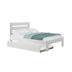 Farmhouse Full Bed with Plank Headboard and Trundle