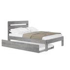 Farmhouse Full Bed with Plank Headboard and Trundle