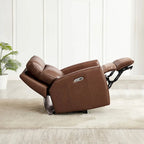Vienna Zero Gravity Power Recline and Headrest Top Grain Leather Recliner