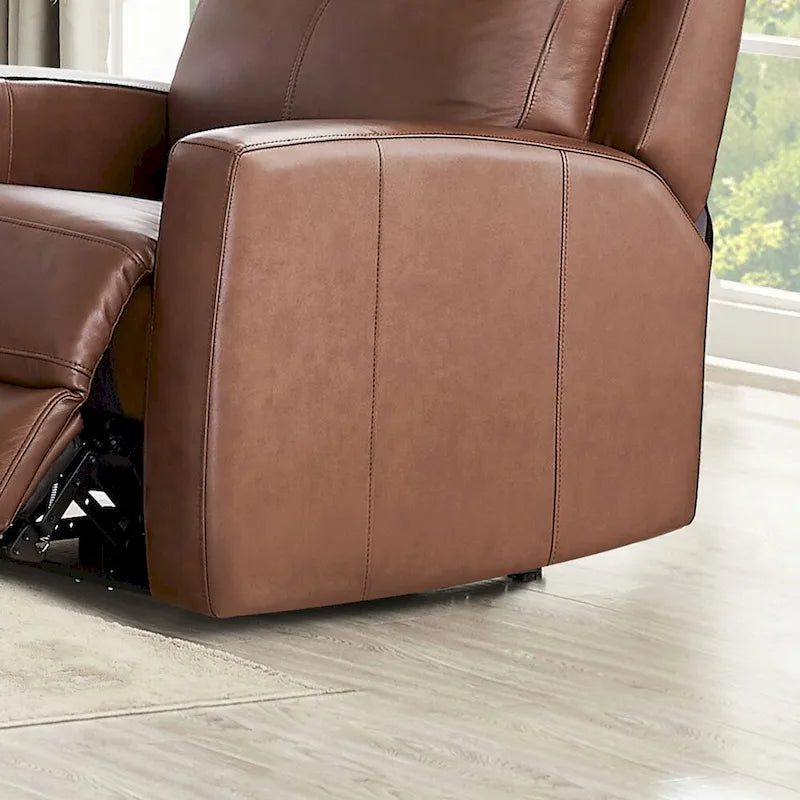 Vienna Zero Gravity Power Recline and Headrest Top Grain Leather Recliner