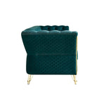 Modern Tufted Velvet Sofa 87.4 inch for Living Room