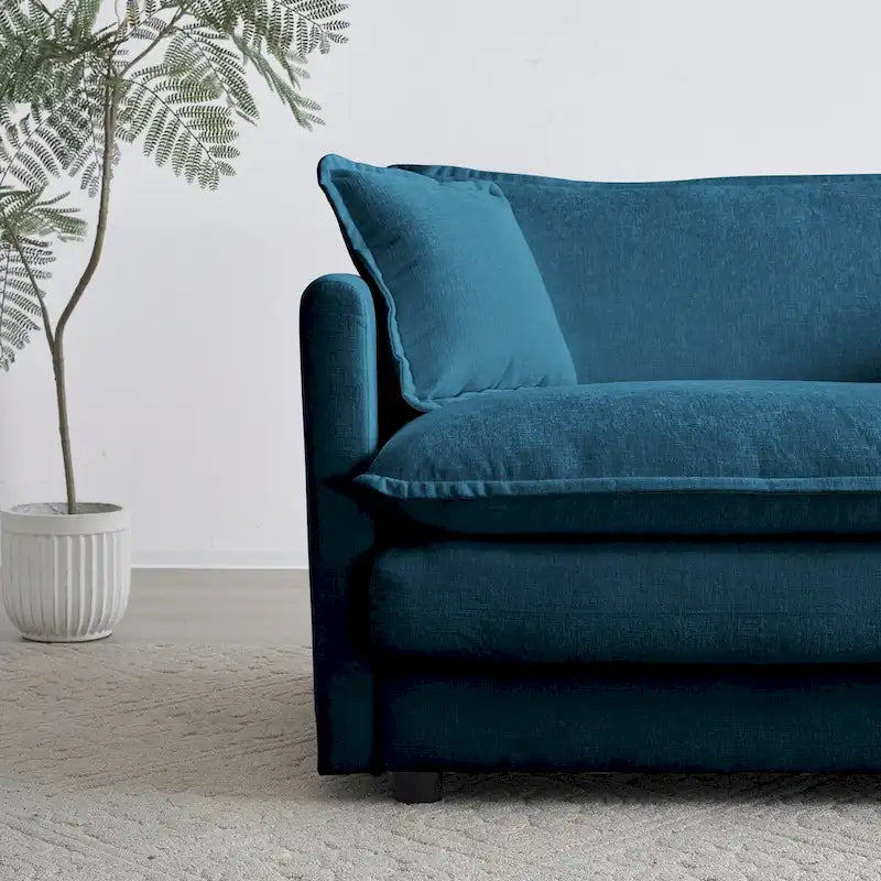 3-Piece Sofa Oversized Sofa Comfy Chenille Deep Seat Sofa Couch with 2 Loveseat and 3 Seater Sofa