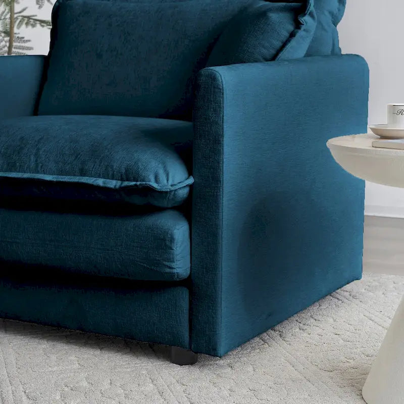 3-Piece Sofa Oversized Sofa Comfy Chenille Deep Seat Sofa Couch with 2 Loveseat and 3 Seater Sofa