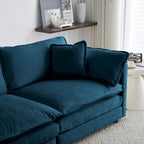 3-Piece Sofa Oversized Sofa Comfy Chenille Deep Seat Sofa Couch with 2 Loveseat and 3 Seater Sofa