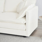 3-Piece Sofa Oversized Sofa Comfy Chenille Deep Seat Sofa Couch with 2 Loveseat and 3 Seater Sofa