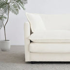 3-Piece Sofa Oversized Sofa Comfy Chenille Deep Seat Sofa Couch with 2 Loveseat and 3 Seater Sofa