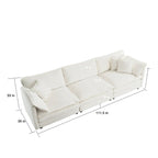 3-Piece Sofa Oversized Sofa Comfy Chenille Deep Seat Sofa Couch with 2 Loveseat and 3 Seater Sofa