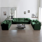 3-Piece Sofa Oversized Sofa Comfy Chenille Deep Seat Sofa Couch with 2 Loveseat and 3 Seater Sofa