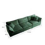 3-Piece Sofa Oversized Sofa Comfy Chenille Deep Seat Sofa Couch with 2 Loveseat and 3 Seater Sofa