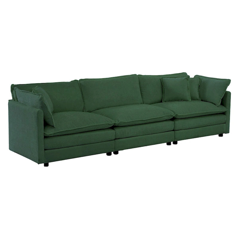 3-Piece Sofa Oversized Sofa Comfy Chenille Deep Seat Sofa Couch with 2 Loveseat and 3 Seater Sofa