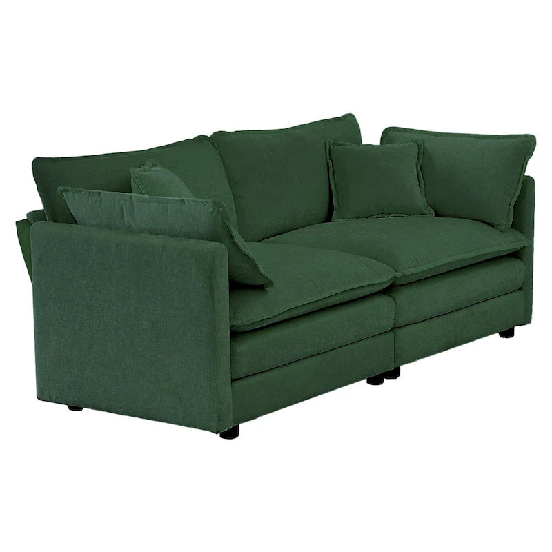 3-Piece Sofa Oversized Sofa Comfy Chenille Deep Seat Sofa Couch with 2 Loveseat and 3 Seater Sofa