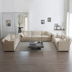 3-Piece Sofa Oversized Sofa Comfy Chenille Deep Seat Sofa Couch with 2 Loveseat and 3 Seater Sofa