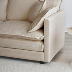 3-Piece Sofa Oversized Sofa Comfy Chenille Deep Seat Sofa Couch with 2 Loveseat and 3 Seater Sofa